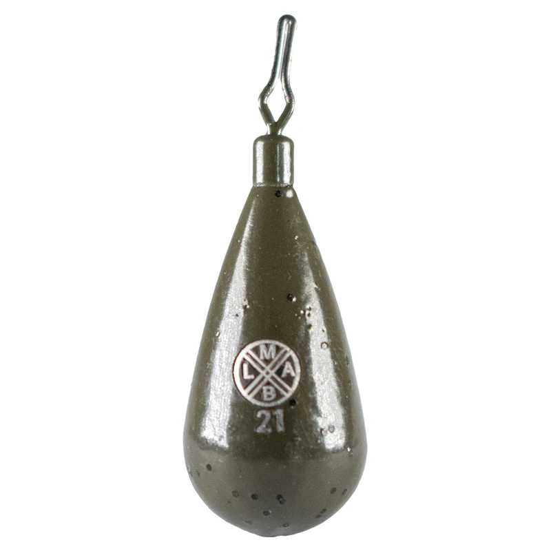 LMAB Tungsten Drop Shot Weight Tear Green Pumpkin